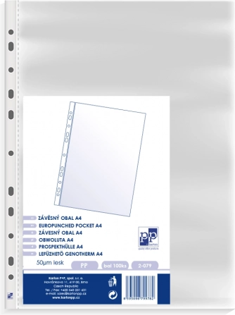 Showtassen A4 van polypropyleen, glanzend, 45 micron