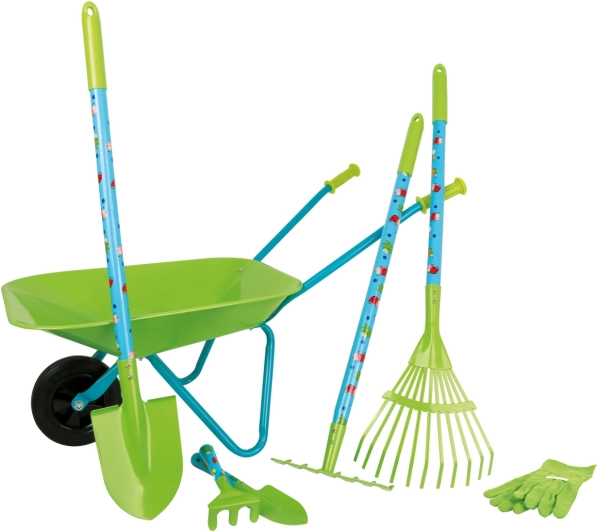 Tuinset voor kinderen met kruiwagen