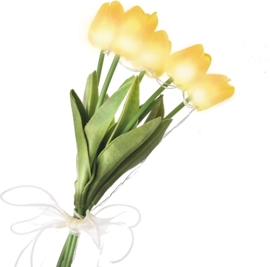 Decoratieve LED-tulpenbos geel