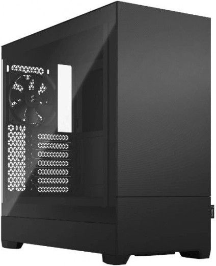 Stille computerbehuizing Pop Silent Black met transparant zijpaneel