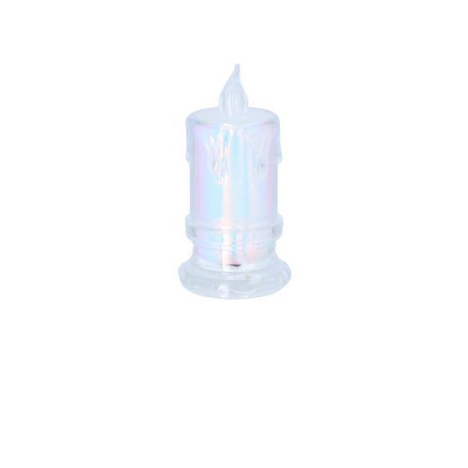 LED-kaars 4,5 × 9,5 cm halftransparant mix van designs