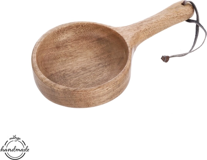 Serveerschaal van mangohout 13 cm