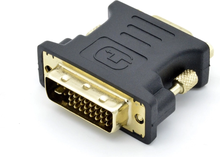 Adapter DVI M naar VGA F verguld