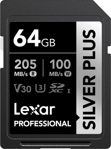 Lexar Professional Silver Plus SDXC-geheugenkaart 64 GB