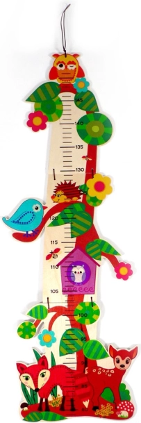 Houten kindergroeimeter met bosdieren HESS