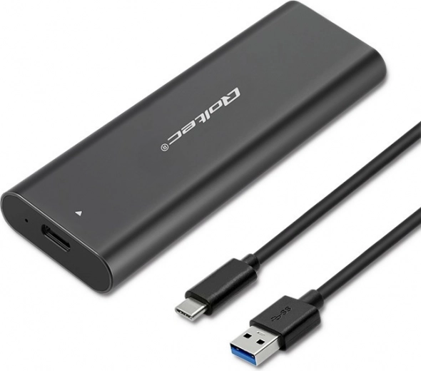 qoltec aluminium externe behuizing voor m.2 nvme ssd met usb‑c (10 gb/s)
