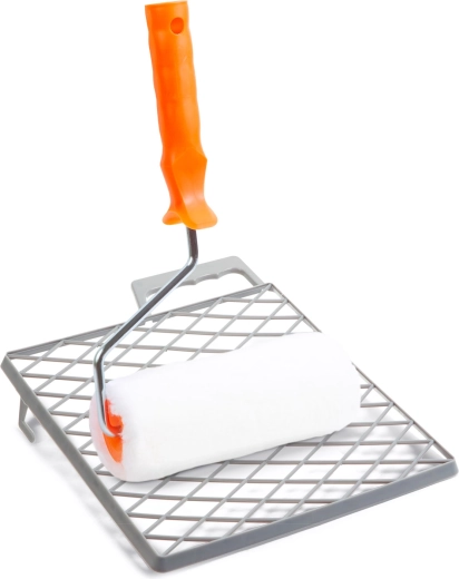 Verfroller met handvat en rooster 180 mm