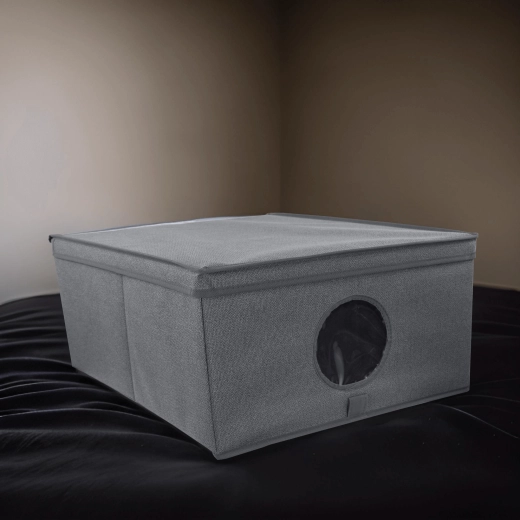 Met deksel en opvouwbare constructie