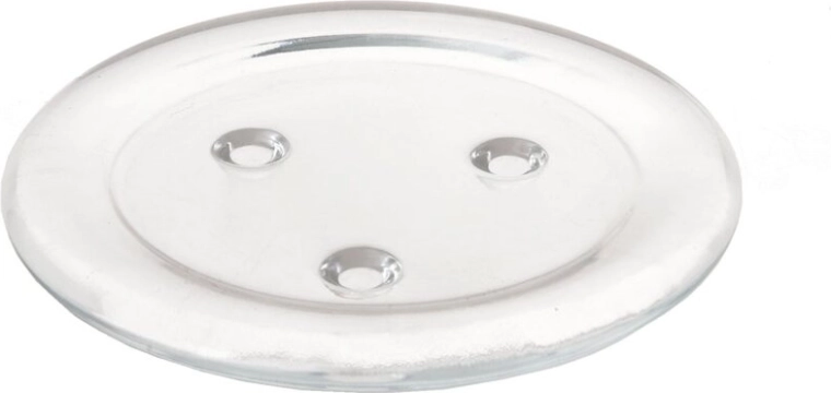 Glazen onderzetter voor kaarsen met een diameter van 11 cm