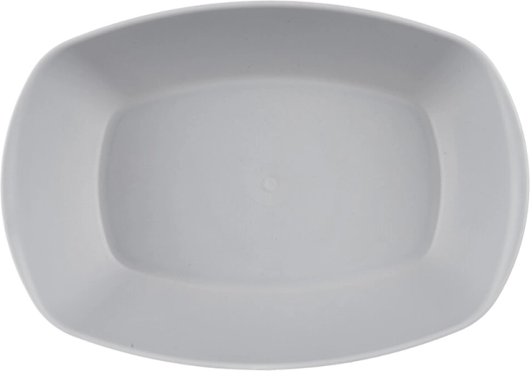 Ovale serveerschaal Sandy 25 × 15,5 cm grijs