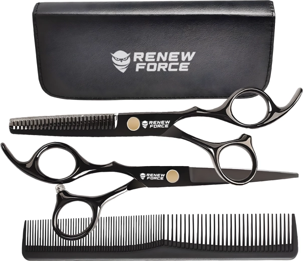 Professionele kappersschaar Renew Force met etui