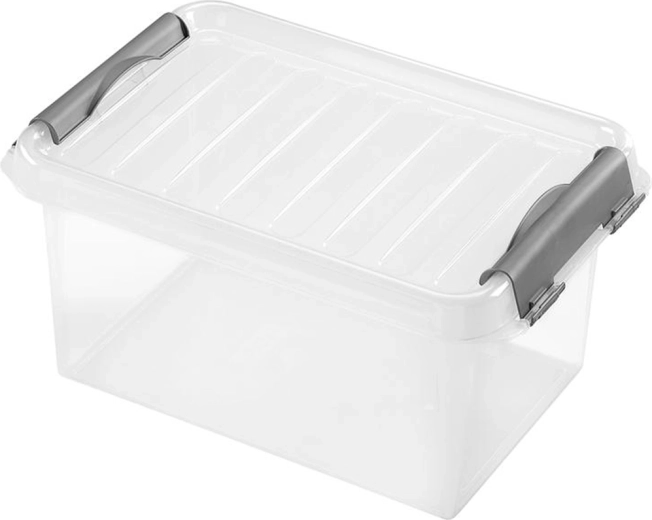 Kunststof opbergbox met deksel 4 l