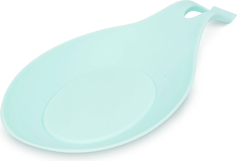 Blauwe siliconen lepelhouder
