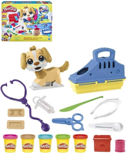 Play-Doh Kleine dierenarts creatieve set met hondje en boetseerklei