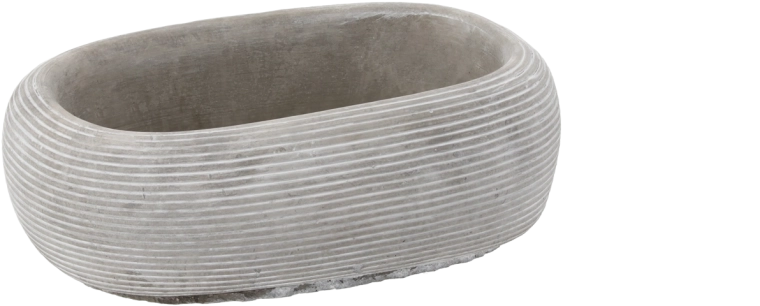 Cementen bloemenbak grijs 25 × 17,5 × 10 cm