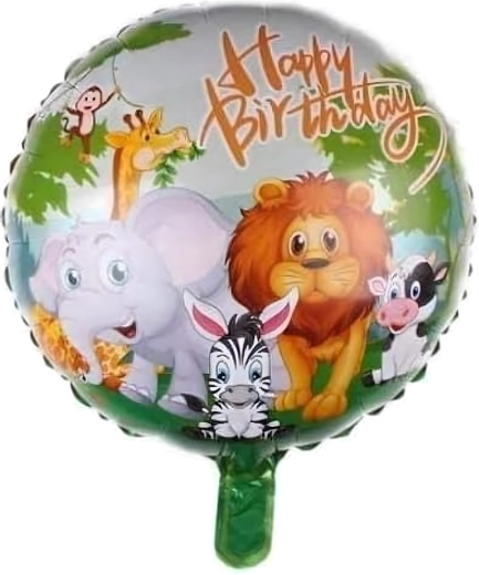 Set verjaardagballonnen olifant – dierenfeest, 5 stuks