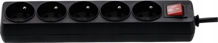 Vijf geaarde Schuko-stopcontacten