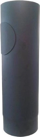 Rookpijp met opening 120 mm, lengte 500 mm, dikte 1,5 mm, zwart