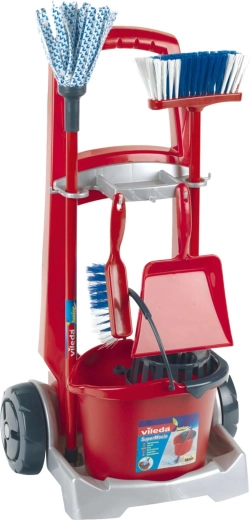 Emmer met uitwringkorf en mop voor realistisch schoonmaken