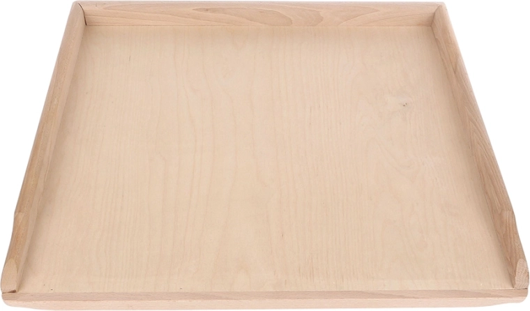 Deegplank van massief hout met opstaande randen 56 × 48 cm