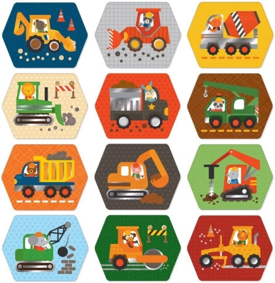 Pexeso Bouwmachines voor Kinderen