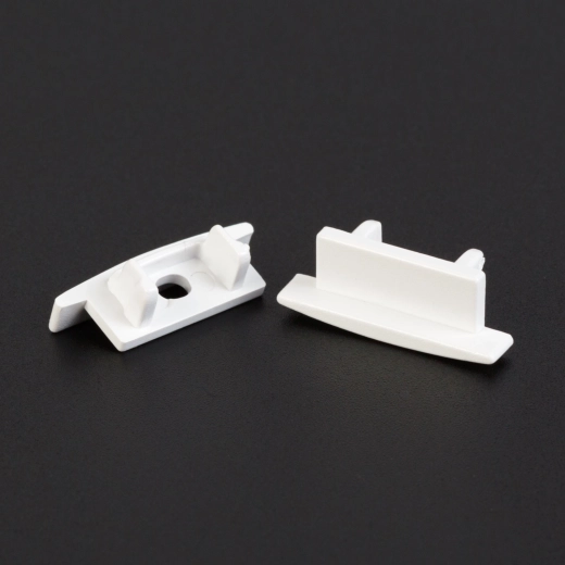 Witte eindkappen voor aluminium LED-profiel 41011, 2 stuks