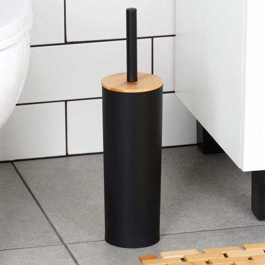Elegante houder met lekbak en bamboe deksel