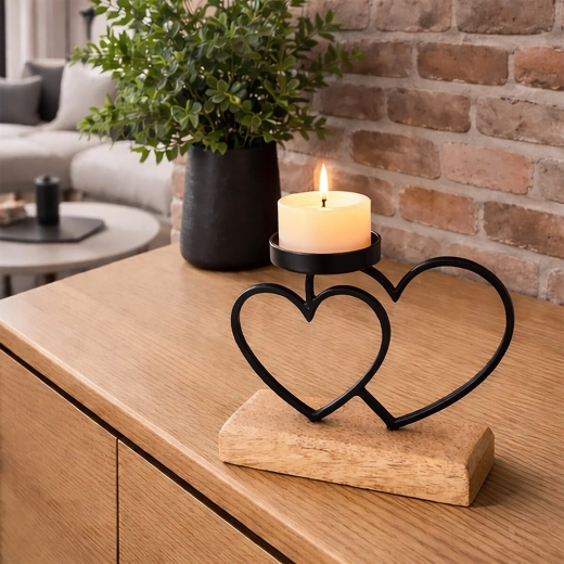 Romantisch licht met hartjes