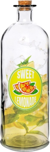 Glazen limonadefles 1 l met kurk