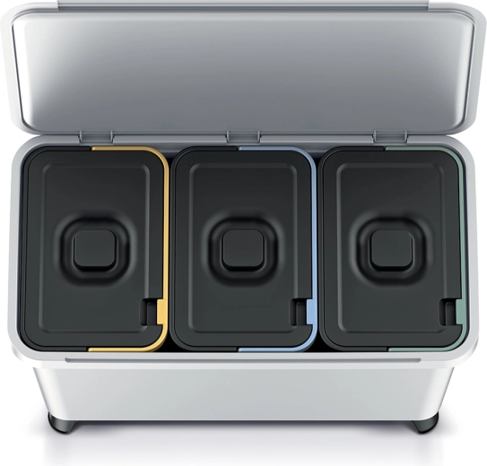 Overzichtelijke scheiding dankzij drie afzonderlijke bakken