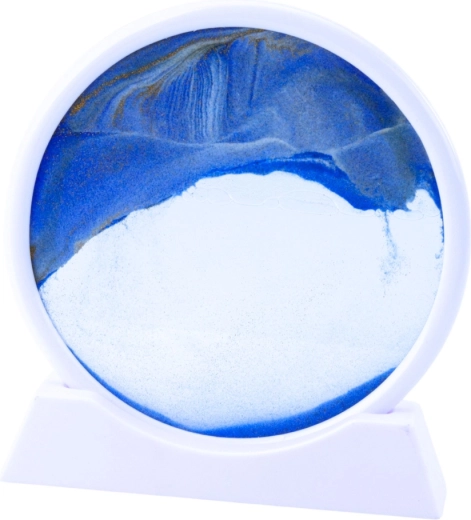 Rustgevend 3D-effect met blauw zand