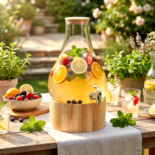 Comfortabel inschenken dankzij de verhoogde standaard