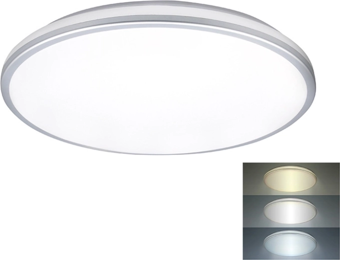 Solight ronde LED plafond-/wandlamp voor vochtige ruimtes IP54 24 W 2150 lm 3CCT 38 cm