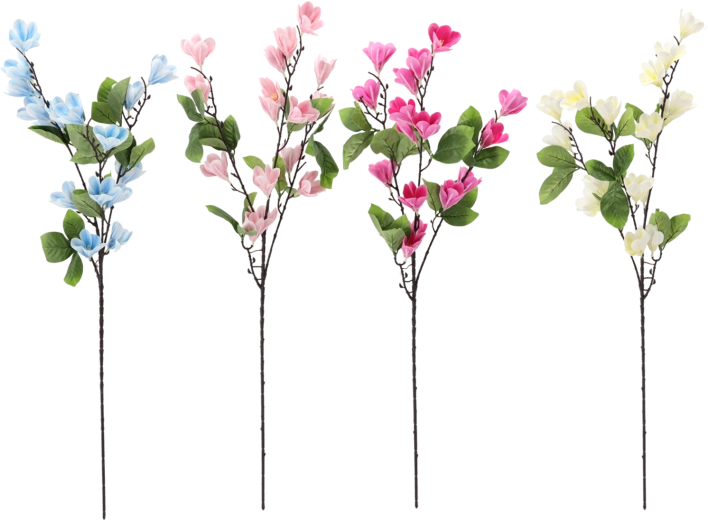 Levensgetrouwe bloemen en bladeren