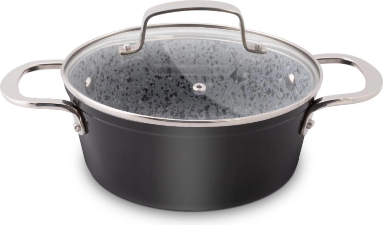 Lamart granieten kookpan met deksel 20 cm