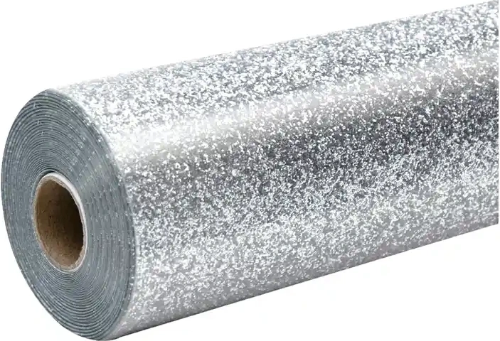 HTVRONT glitterfolie voor thermotransfer 30,5 × 90 cm – Zilver