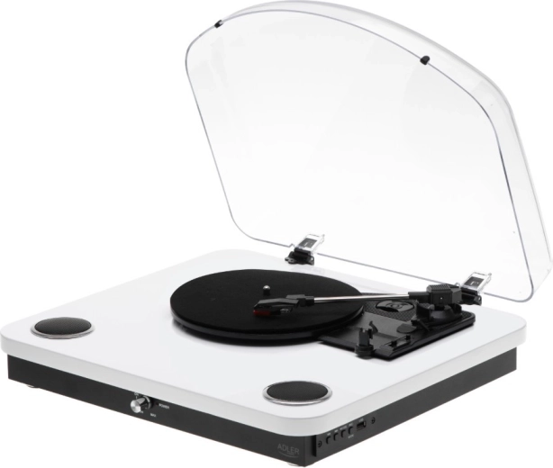 Platenspeler ADLER AD 1914 met Bluetooth en USB, wit