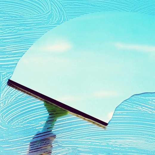 Trekker voor streeploos polijsten van glas