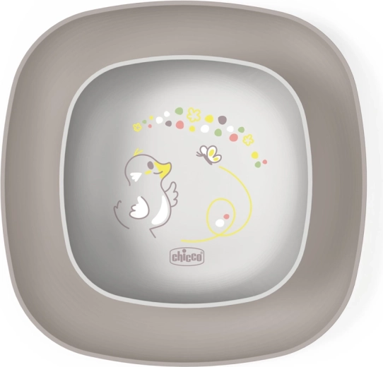 Chicco eetset kom en bord grijs 12m+