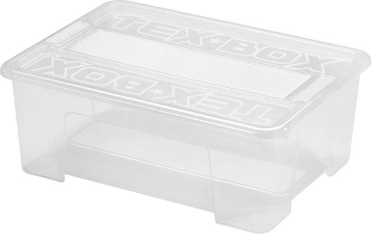 Kunststof opbergbox met deksel HEIDRUN 10 l