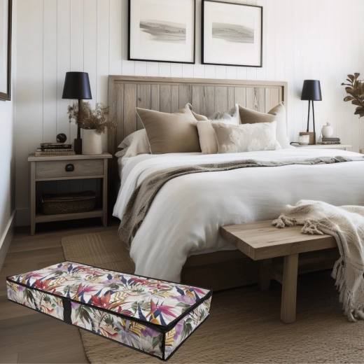 Ruimtebesparende opslag onder het bed