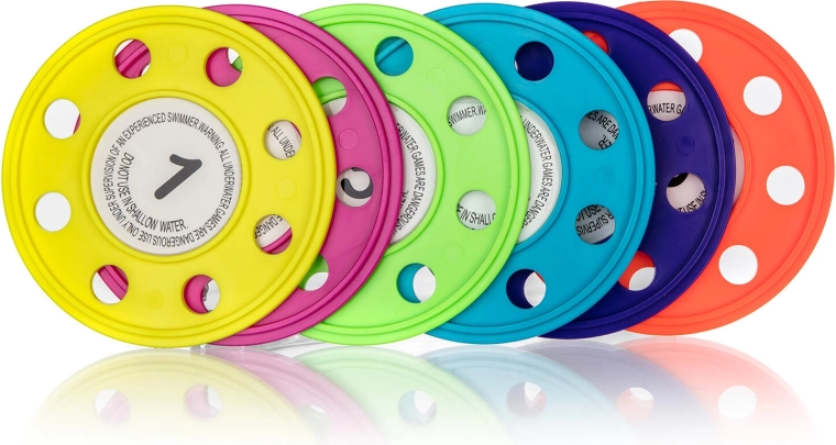 Duikschijven voor in het water SPORTWELL, mix van kleuren (6 stuks)