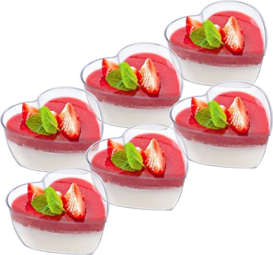 Hartvormige dessertcupjes 120 ml, 6 stuks