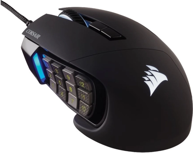 Gamingmuis Corsair Scimitar RGB Elite 18.000 DPI, zwart