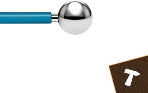 Duurzame metalen kogeltip en comfortabele grip