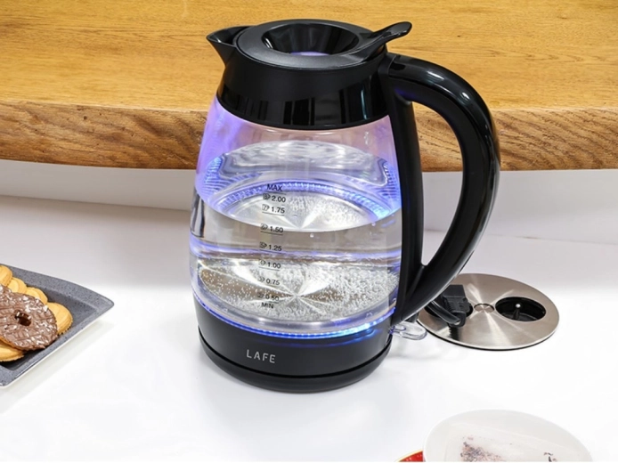 Glazen behuizing met LED-verlichting