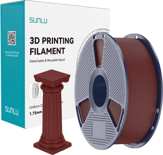 Sunlu PLA High‑Speed marmer filament baksteenrood