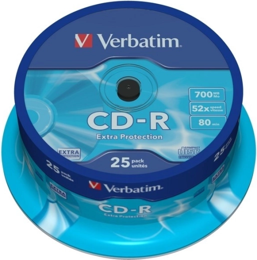 Verbatim CD-R Extra Protection 700 MB 52x, 25 stuks