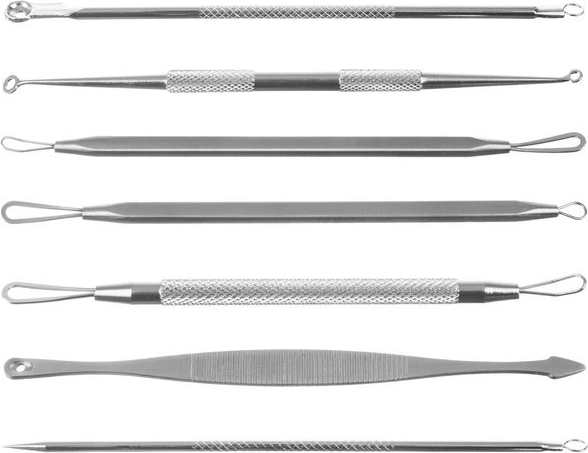 7 dubbelzijdige tools voor nauwkeurige reiniging van de huid
