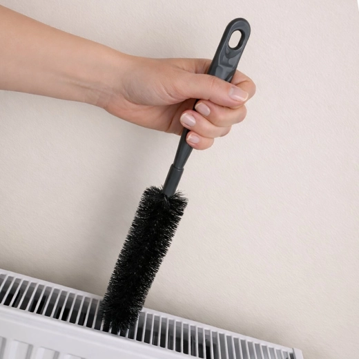 Effectieve reiniging tussen de lamellen van de radiator